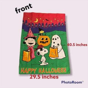 Happy Halloween Outdoor Charlie Brown/Snoopy Flag